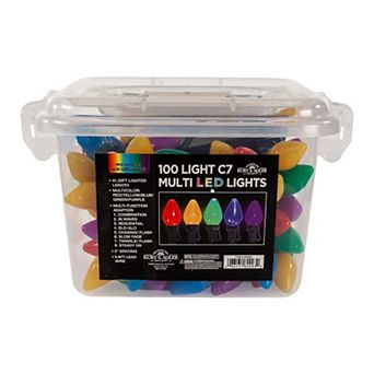 Kurt Adler 100 Light C7 Multicolored String Light Set