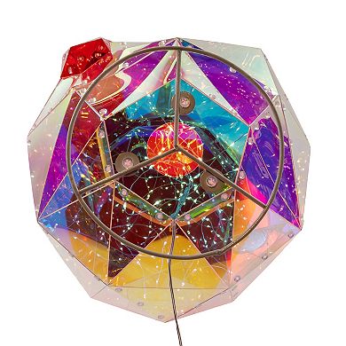 24-Inch 300-Light Warm White Fairy LED Iridescent Snowman Floor Decor