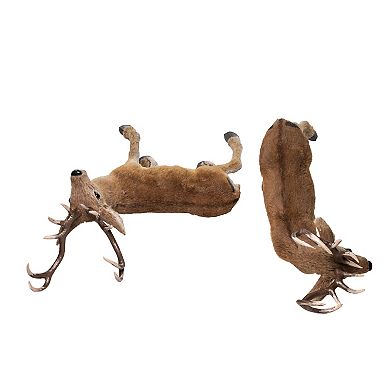 22-Inch Standing Brown Deer Table Pieces, 2-Piece Set