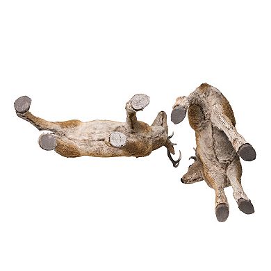 22-Inch Standing Brown Deer Table Pieces, 2-Piece Set