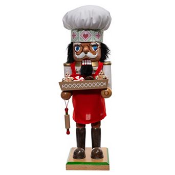15-Inch Wooden Chef Nutcracker Floor Decor