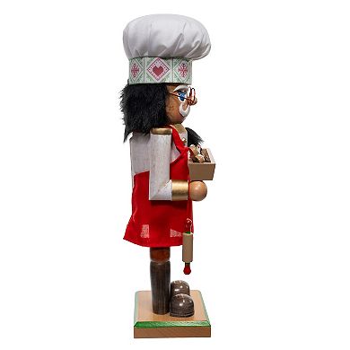 15-Inch Wooden Chef Nutcracker Floor Decor