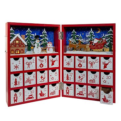 Kurt Adler 13-Inch Battery Operated Lighted Christmas Advent Calendar