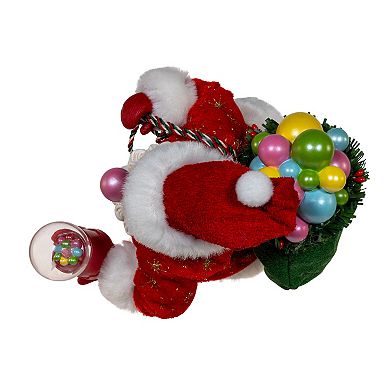 10.5-Inch Fabriché Bubblegum Santa Table Decor