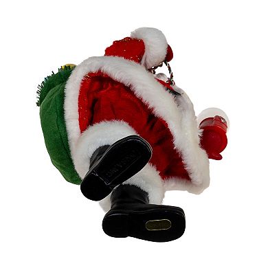 10.5-Inch Fabriché Bubblegum Santa Table Decor
