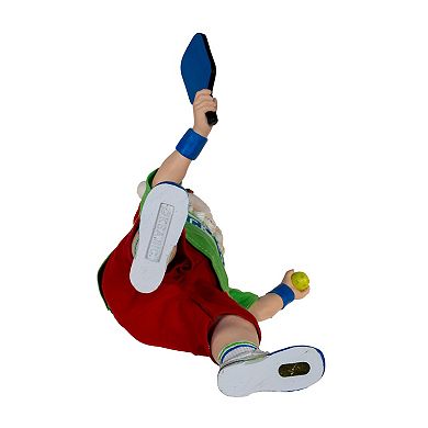 10-Inch Fabriché Santa Playing Pickleball Table Decor