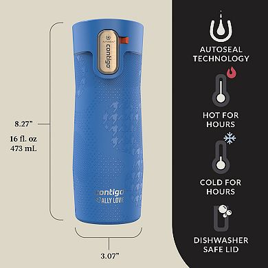 Contigo x Ally Love West Loop 3.0 Insulated 16 oz. Stainless Steel Travel Mug with AUTOSEAL Easy-Clean Lid