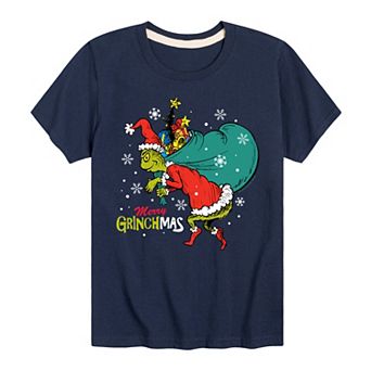 Boys 8-20 Dr. Seuss Merry Grinchmas Toy Bag Graphic Tee