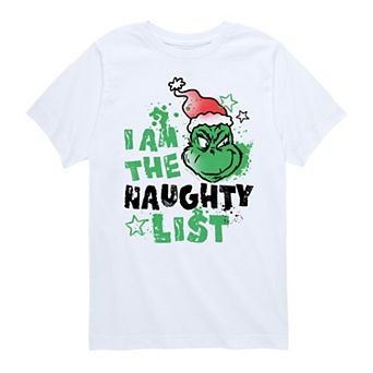 Boys 8-20 Dr. Seuss Grinch I Am The Naughty List Graphic Tee