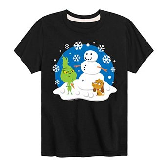 Boys 8-20 Dr. Seuss Grinch & Max Snowman Graphic Tee