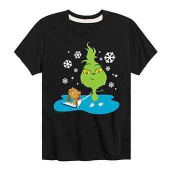 Boys 8-20 Dr. Seuss Grinch & Max Ice Skate Graphic Tee