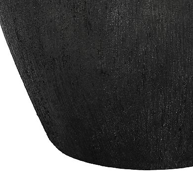 Monarch Modern 24" Table Lamp, Black Ceramic Base, Ivory Shade