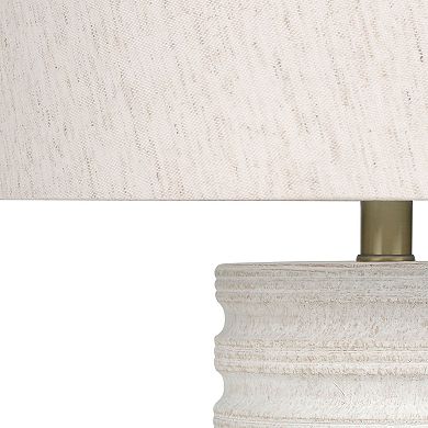 Monarch Transitional 28" Table Lamp, Cream Resin Base, Ivory Shade