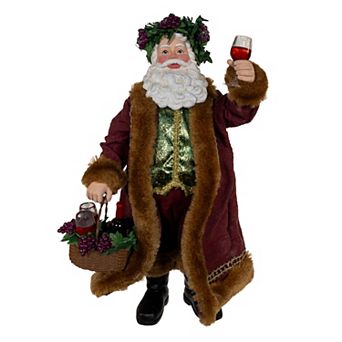 10.5-Inch Fabriché Wine Santa Table Decor