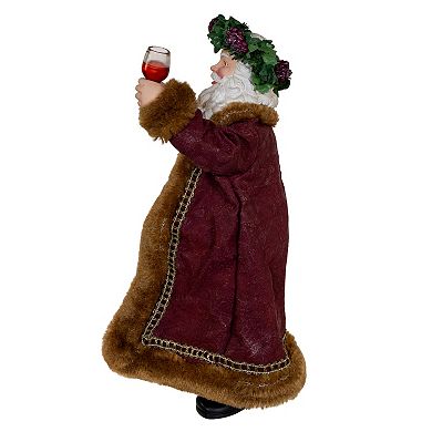 10.5-Inch Fabriché Wine Santa Table Decor