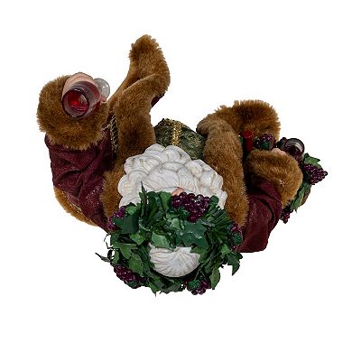 10.5-Inch Fabriché Wine Santa Table Decor