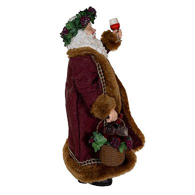 10.5-Inch Fabriché Wine Santa Table Decor