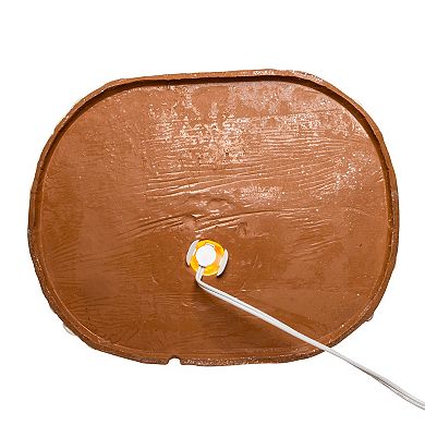 10-Inch Pre-Lit Gingerbread House With Santa Table Decor