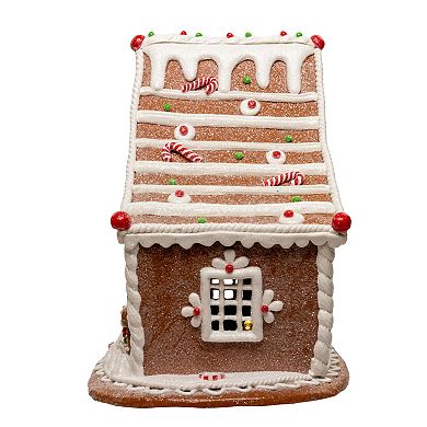 7.87-Inch Battery Operated LED Gingerbread House Table Decor