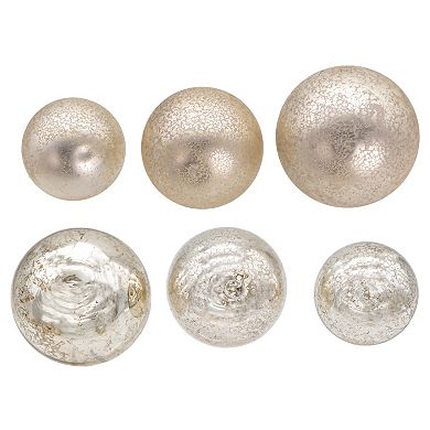 60-80 MM Shiny and Matter Platinum Mercury Glass Balls, 20-Piece Set