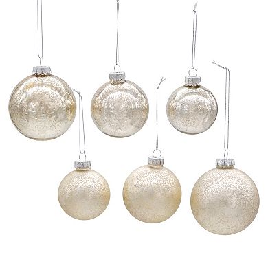 60-80 MM Shiny and Matter Platinum Mercury Glass Balls, 20-Piece Set