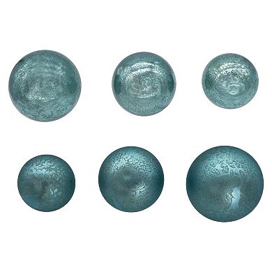 60-80MM Glass Shiny & Matte Teal Mercury Ball Ornaments, 20-Piece Set