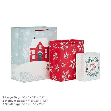 Hallmark Assorted Christmas Gift Bag Assortment - Rustic 8-pk.