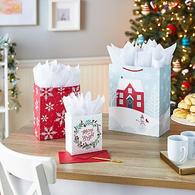 Hallmark Assorted Christmas Gift Bag Assortment - Rustic 8-pk.