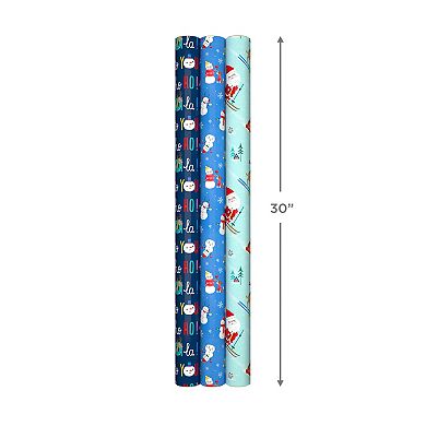 Hallmark Christmas Wrapping Paper Assortment - Kids 3-pk. Reversible - 120 sq. ft.