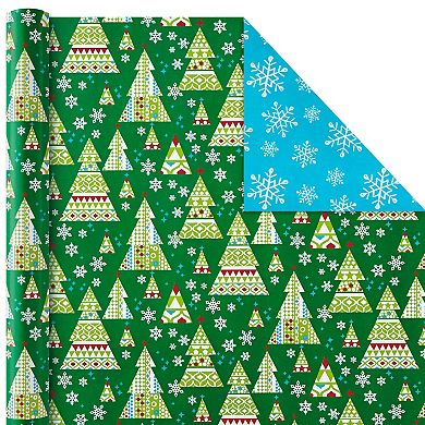 Hallmark Christmas Wrapping Paper Assortment - Santa and Trees Reversible - 4-pk. - 150 sq. ft.