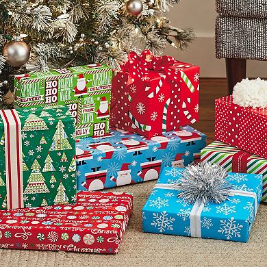 Hallmark Christmas Wrapping Paper Assortment - Santa and Trees Reversible - 4-pk. - 150 sq. ft.