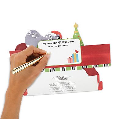 Hallmark Paper Wonder Musical Pop-Up Holiday Card with Light - I Want A Hippopotamus for Christmas