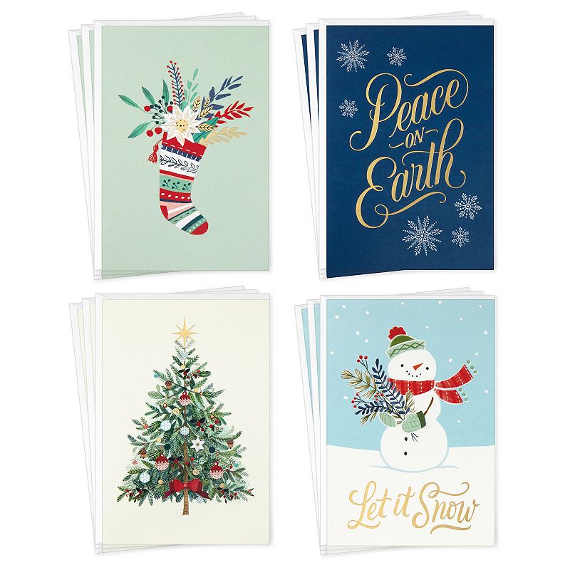 UPC 726528408042 product image for Hallmark Boxed Christmas Cards Assortment - Let it Snow - 4 Designs - 12 Cards a | upcitemdb.com