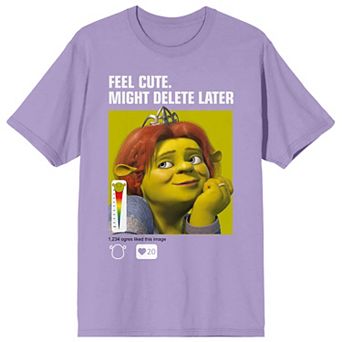 Juniors' Shrek Fiona Feel Cute Might Delete Later Graphic Tee