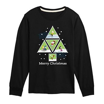 Boys 8-20 Peanuts Christmas Tree Stamps Long Sleeve Graphic Tee