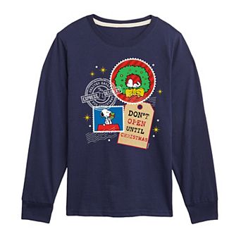Boys 8-20 Peanuts Snoopy Do Not Open Until Christmas Long Sleeve Graphic Tee