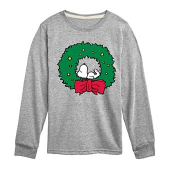 Boys 8-20 Peanuts Snoopy Wreath Long Sleeve Graphic Tee
