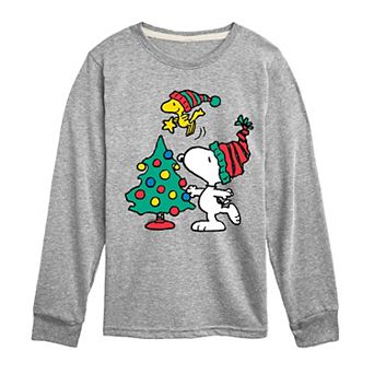 Boys 8-20 Peanuts Snoopy & Woodstock Tree Long Sleeve Graphic Tee