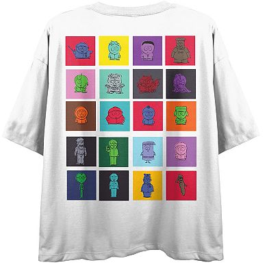Juniors' South Park Character Panels Graphic Tee