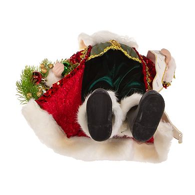 Kurt Adler Santa with Wreath Table Piece