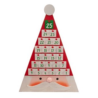 Kurt Adler Triangular Santa Head Advent Calendar