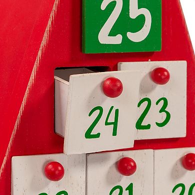 Kurt Adler Triangular Santa Head Advent Calendar