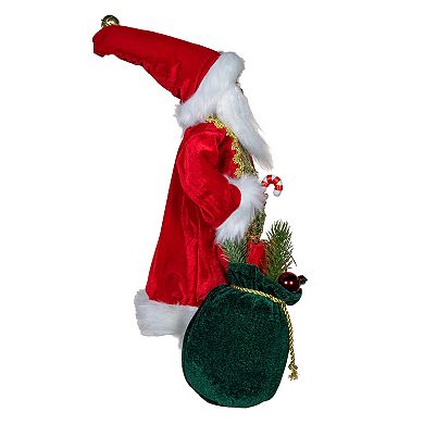 Kurt Adler Santa with Gift Bag & Scepter Table Piece