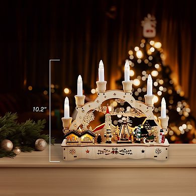 Kurt Adler 10.25-in. LED Musical/Motion Christmas Village