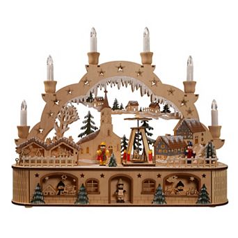 Kurt Adler 14.17 in Light-Up Musical Santa Christmas Village