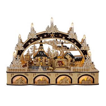 Kurt Adler 17.72 in LED Christmas Village & Candle