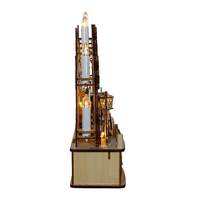 Kurt Adler 17.72-in. LED Christmas Village & Candle