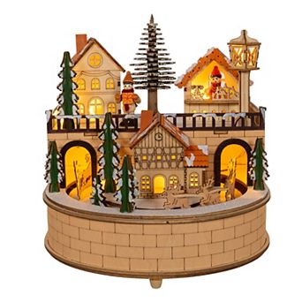 Kurt Adler 7.87 in LED Light-Up Santa Musical Christmas Village
