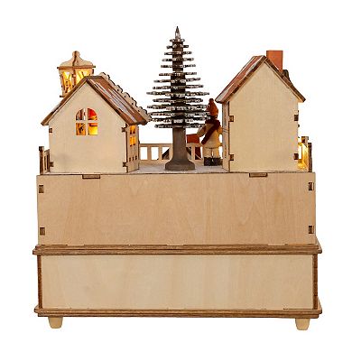 Kurt Adler 7.87-in. LED Light-Up Santa Musical Christmas Village