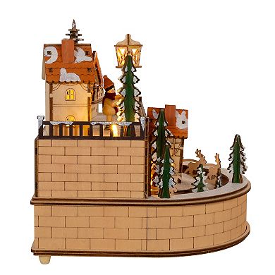 Kurt Adler 7.87-in. LED Light-Up Santa Musical Christmas Village